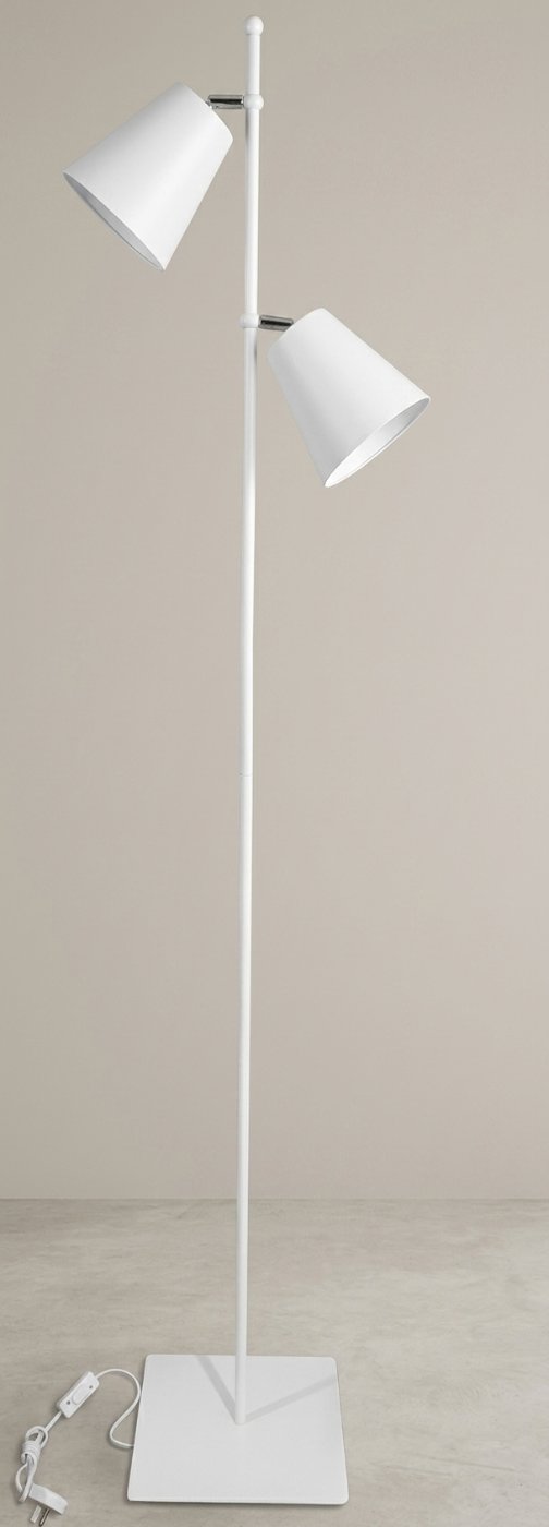 Lampara de pie 2 LUCES BLANCA