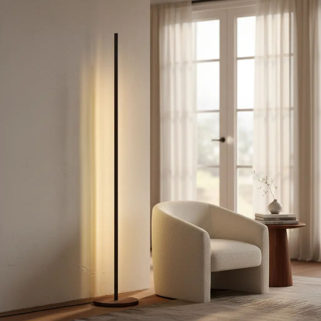 Lampara de pie MODERNA MINIMALISTA LED OXIDO
