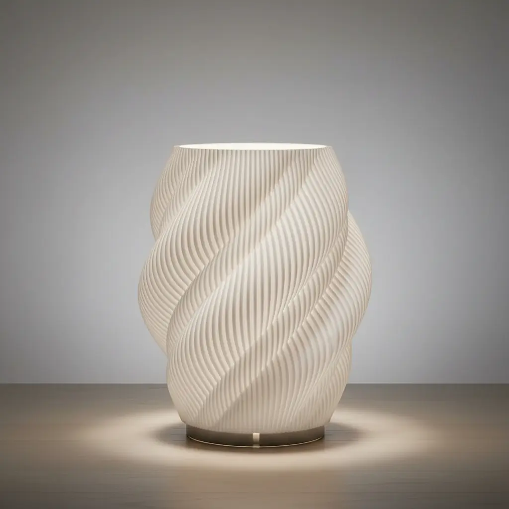 Velador 3D Espiral Moderno