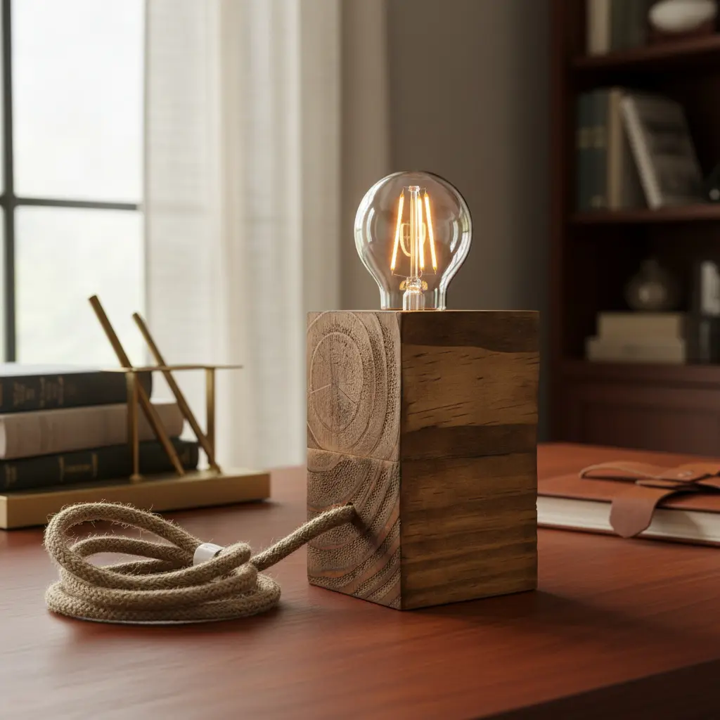 Velador TACO MADERA MINIMALISTA