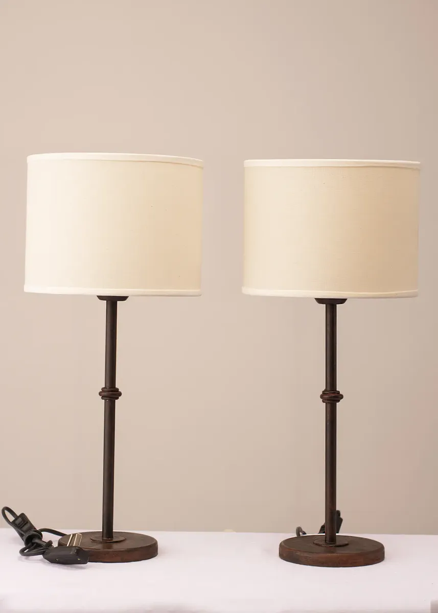 Veladores NAHIA - Pantalla NATURAL X2 PAR
